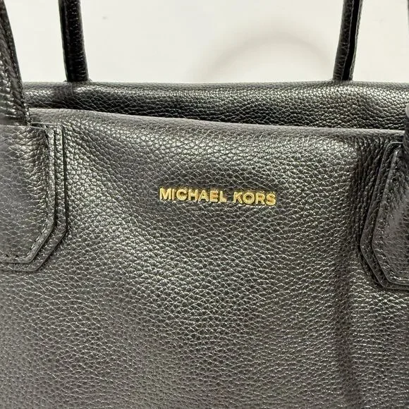 Michael Kors Studio Mercer Large Black Leather Satchel